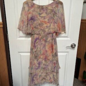 1970s Bullocks Wilshire Vintage Silk Chiffon "Mother of the Bride" Dress– S/M